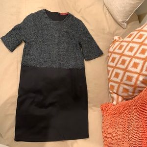 Grey and black dress with sleeves